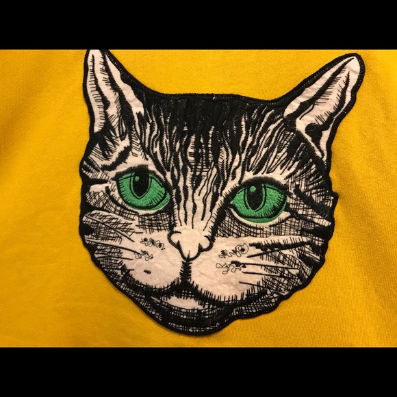 gucci yellow cat sweater